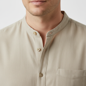 Camisa Manga Curta em Linho Masculina Sampaio®